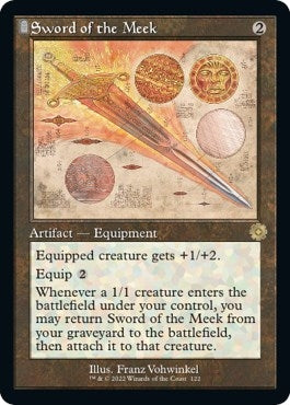 Image for Sword of the Meek (Schematic) (122) [The Brothers' War: Retro Frame Artifacts] - Magic: The Gathering