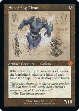 Image for Sundering Titan (Schematic) (120) [The Brothers' War: Retro Frame Artifacts] - Magic: The Gathering