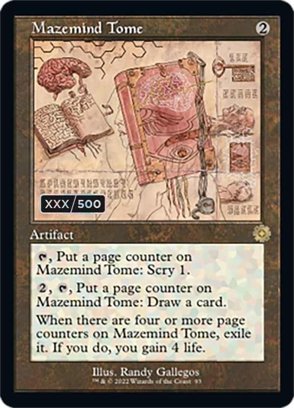 Image for Mazemind Tome (Schematic) (Serial Numbered) (93) [The Brothers' War: Retro Frame Artifacts] - Magic: The Gathering