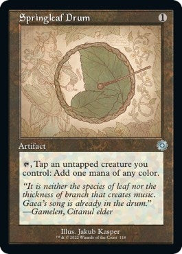 Image for Springleaf Drum (Schematic) (118) [The Brothers' War: Retro Frame Artifacts] - Magic: The Gathering