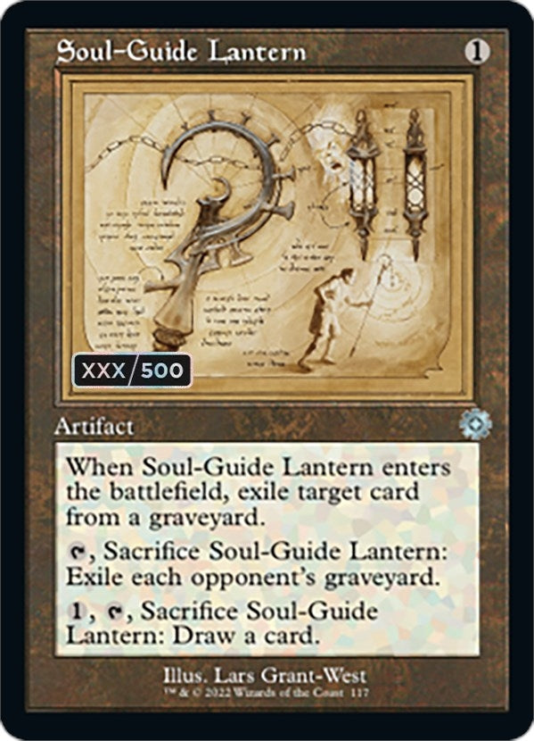 Image for Soul-Guide Lantern (Schematic) (Serial Numbered) (117) [The Brothers' War: Retro Frame Artifacts] - Magic: The Gathering