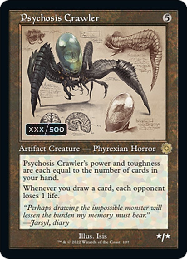Image for Psychosis Crawler (Schematic) (Serial Numbered) (107) [The Brothers' War: Retro Frame Artifacts] - Magic: The Gathering