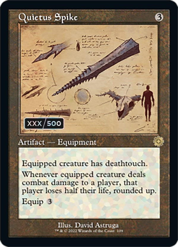 Image for Quietus Spike (Schematic) (Serial Numbered) (109) [The Brothers' War: Retro Frame Artifacts] - Magic: The Gathering