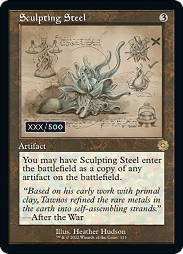 Image for Sculpting Steel (Schematic) (Serial Numbered) (113) [The Brothers' War: Retro Frame Artifacts] - Magic: The Gathering