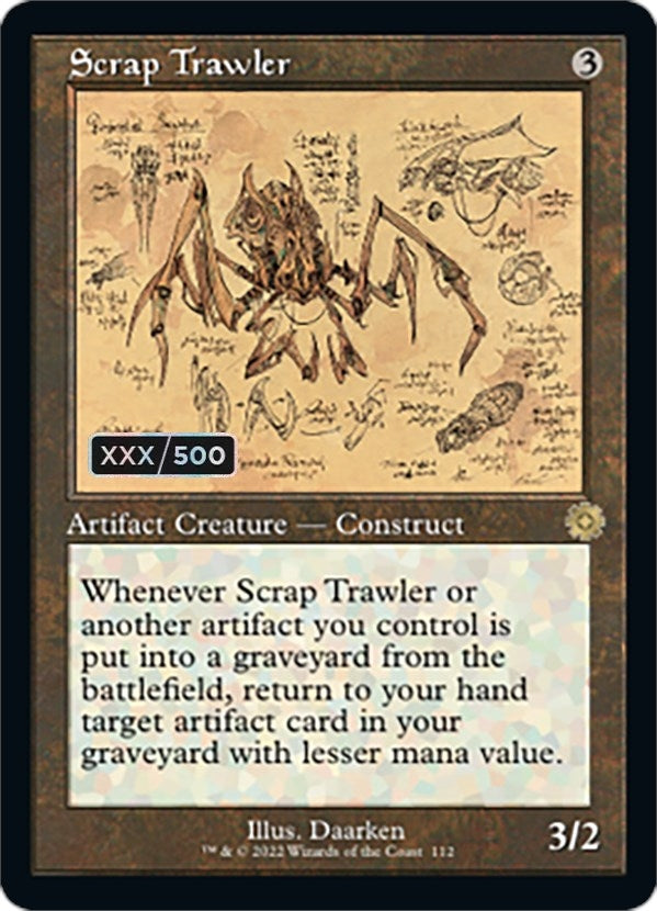 Image for Scrap Trawler (Schematic) (Serial Numbered) (112) [The Brothers' War: Retro Frame Artifacts] - Magic: The Gathering