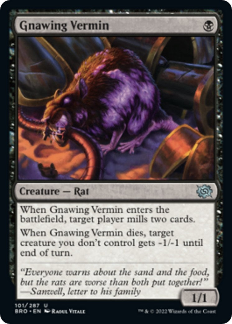 Image for Gnawing Vermin (101) [The Brothers' War] - Magic: The Gathering