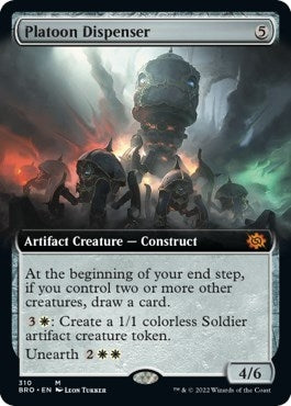 Image for Platoon Dispenser (Extended Art) (310) [The Brothers' War] - Magic: The Gathering