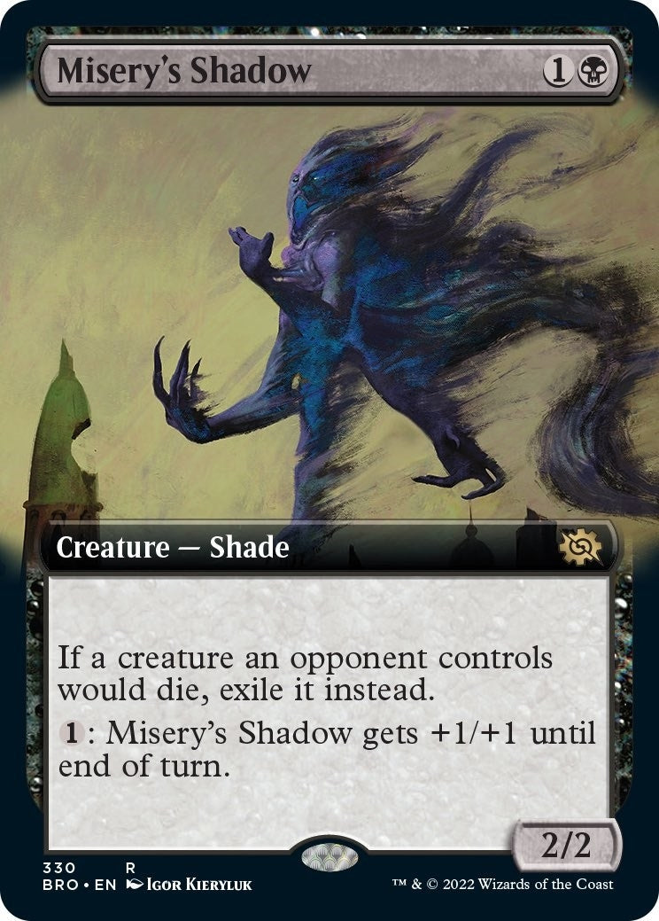 Image for Misery's Shadow (Extended Art) (330) [The Brothers' War] - Magic: The Gathering