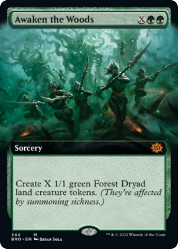 Image for Awaken the Woods (Extended Art) (344) [The Brothers' War] - Magic: The Gathering