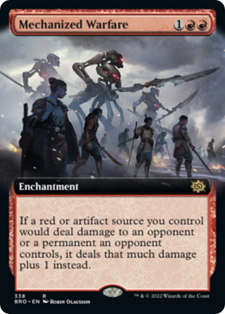 Image for Mechanized Warfare (Extended Art) (338) [The Brothers' War] - Magic: The Gathering