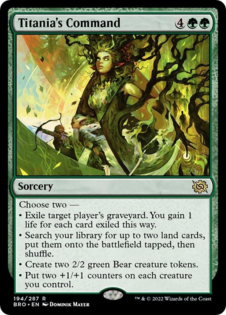 Image for Titania's Command (194) [The Brothers' War] - Magic: The Gathering