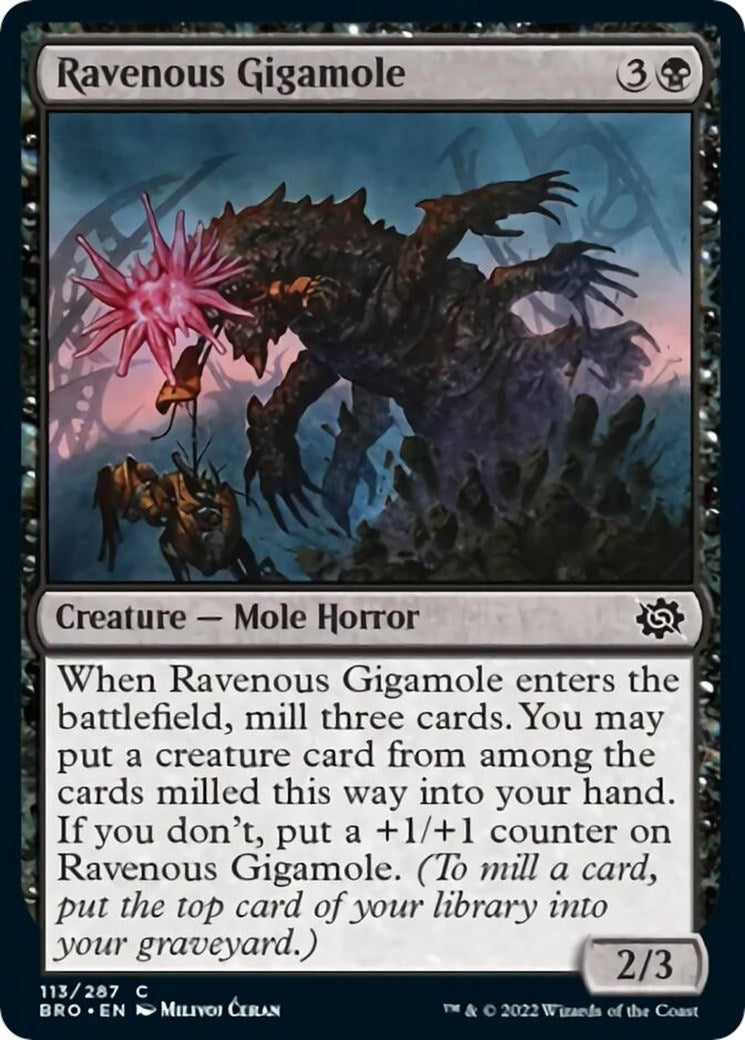 Image for Ravenous Gigamole (113) [The Brothers' War] - Magic: The Gathering