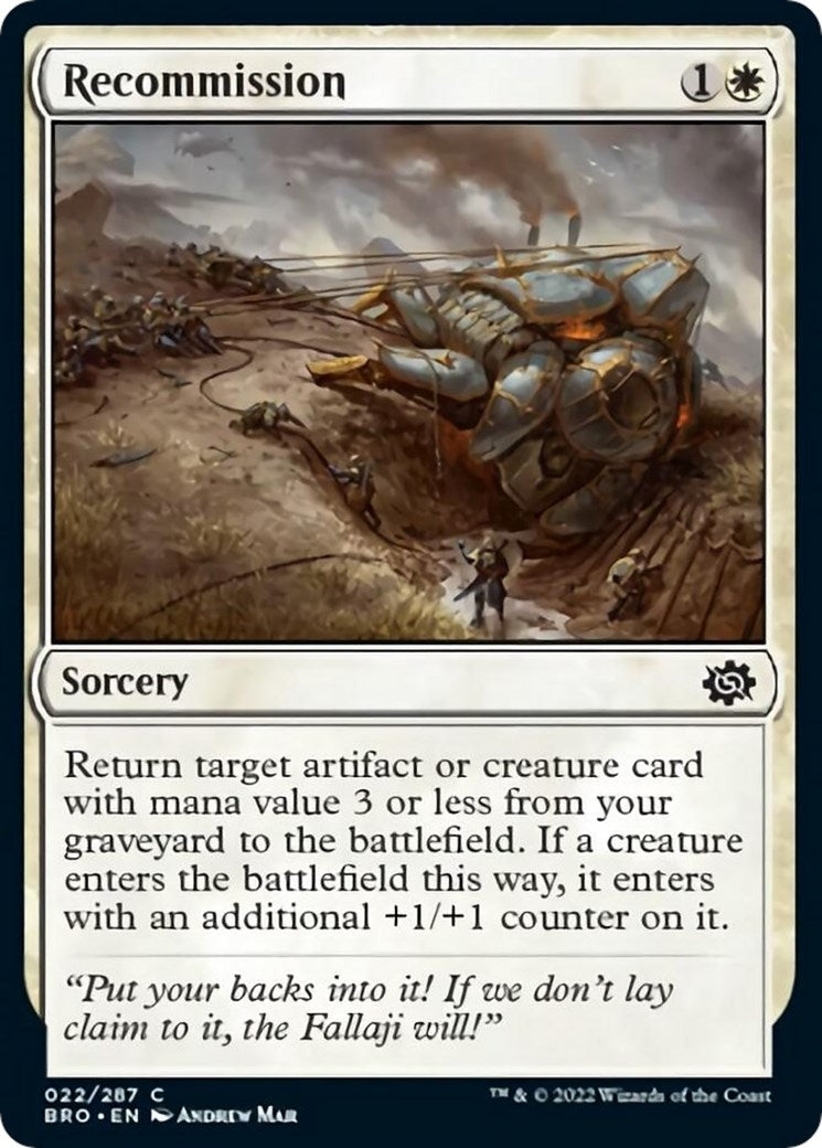 Image for Recommission (22) [The Brothers' War] - Magic: The Gathering