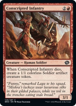Image for Conscripted Infantry (129) [The Brothers' War] - Magic: The Gathering