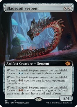 Image for Bladecoil Serpent (Extended Art) (361) [The Brothers' War] - Magic: The Gathering
