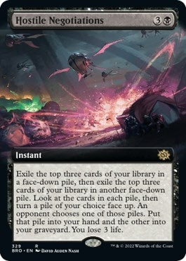 Image for Hostile Negotiations (Extended Art) (329) [The Brothers' War] - Magic: The Gathering