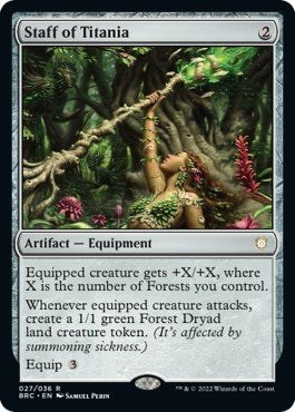 Image for Staff of Titania (27) [The Brothers' War] - Magic: The Gathering
