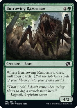 Image for Burrowing Razormaw (173) [The Brothers' War] - Magic: The Gathering