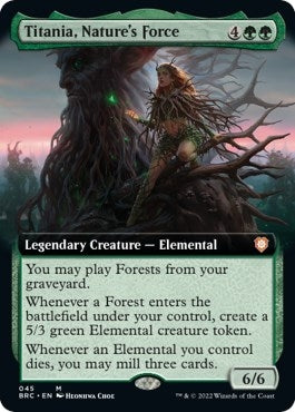 Image for Titania, Nature's Force (Extended Art) (45) [The Brothers' War] - Magic: The Gathering