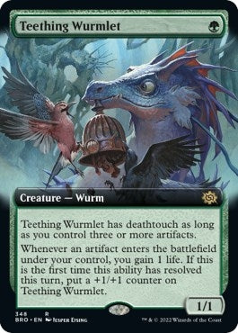 Image for Teething Wurmlet (Extended Art) (348) [The Brothers' War] - Magic: The Gathering