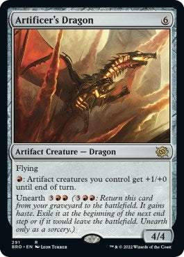Image for Artificer's Dragon (291) [The Brothers' War] - Magic: The Gathering