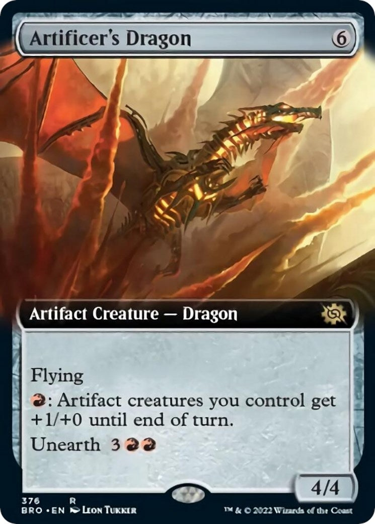 Image for Artificer's Dragon (Extended Art) (376) [The Brothers' War] - Magic: The Gathering