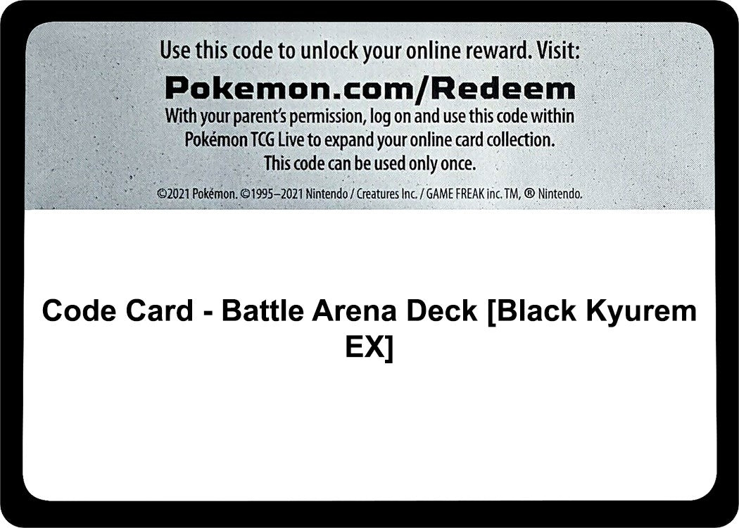 Image for Code Card - Battle Arena Deck [Black Kyurem EX] [SM - Guardians Rising] - Pokemon