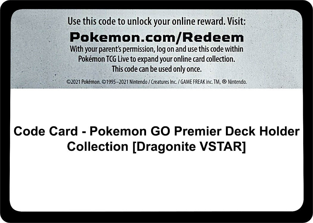 Image for Code Card - Pokemon GO Premier Deck Holder Collection [Dragonite VSTAR] [Pokemon GO] - Pokemon
