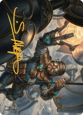 Image for Powerstone Engineer Art Card (Gold-Stamped Signature) (2) [The Brothers' War] - Magic: The Gathering