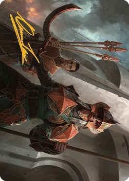 Image for Siege Veteran Art Card (Gold-Stamped Signature) (3) [The Brothers' War] - Magic: The Gathering
