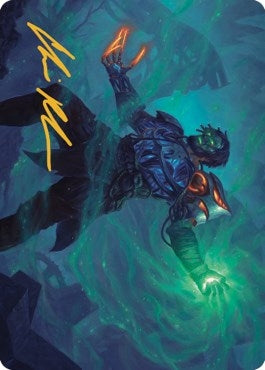 Image for Mishra, Claimed by Gix Art Card (Gold-Stamped Signature) (37) [The Brothers' War] - Magic: The Gathering