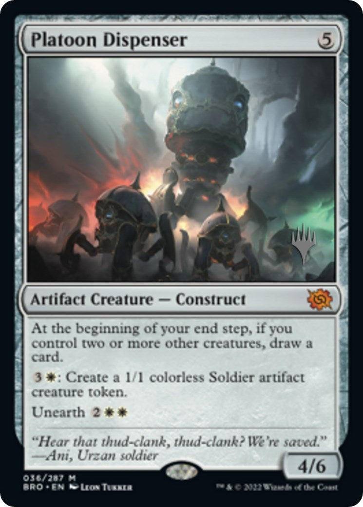 Image for Platoon Dispenser (36) [The Brothers' War] - Magic: The Gathering