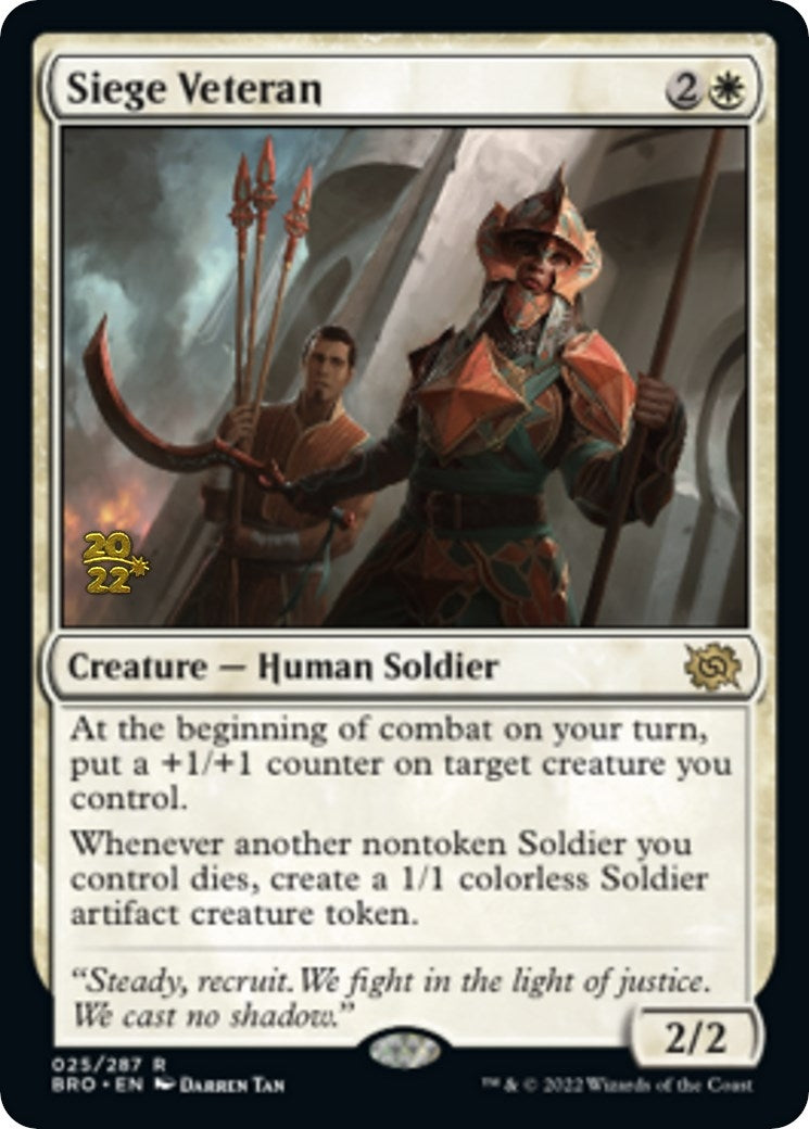 Image for Siege Veteran (25) [Prerelease Cards] - Magic: The Gathering