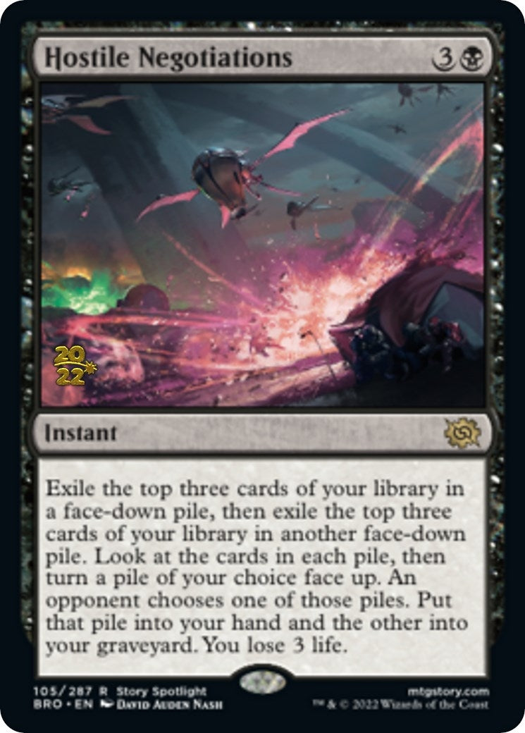 Image for Hostile Negotiations (105) [Prerelease Cards] - Magic: The Gathering