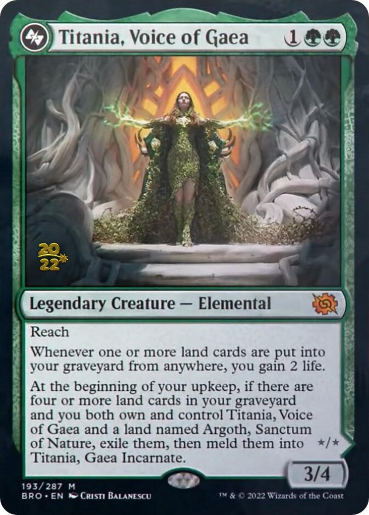 Image for Titania, Voice of Gaea (193) [Prerelease Cards] - Magic: The Gathering