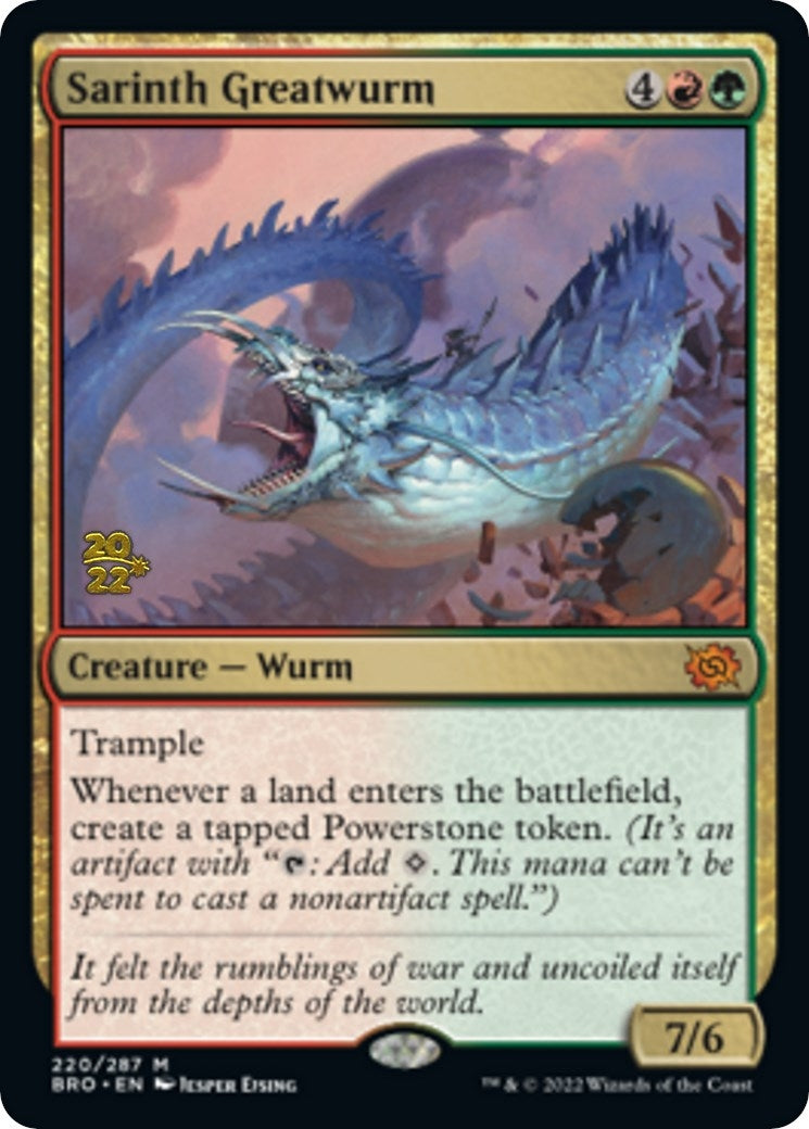 Image for Sarinth Greatwurm (220) [Prerelease Cards] - Magic: The Gathering