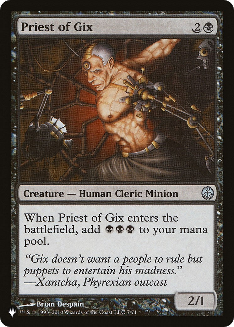 Image for Priest of Gix (Jul-71) [The List Reprints] - Magic: The Gathering