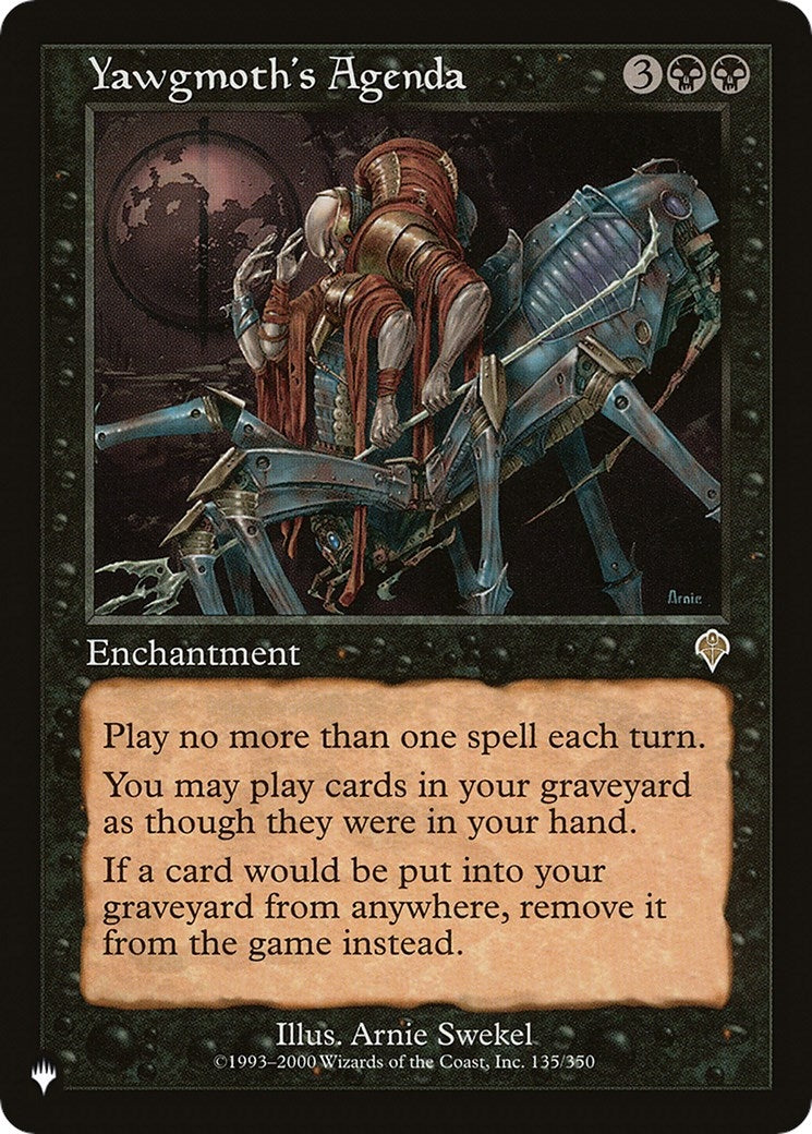 Image for Yawgmoth's Agenda (135/350) [The List Reprints] - Magic: The Gathering