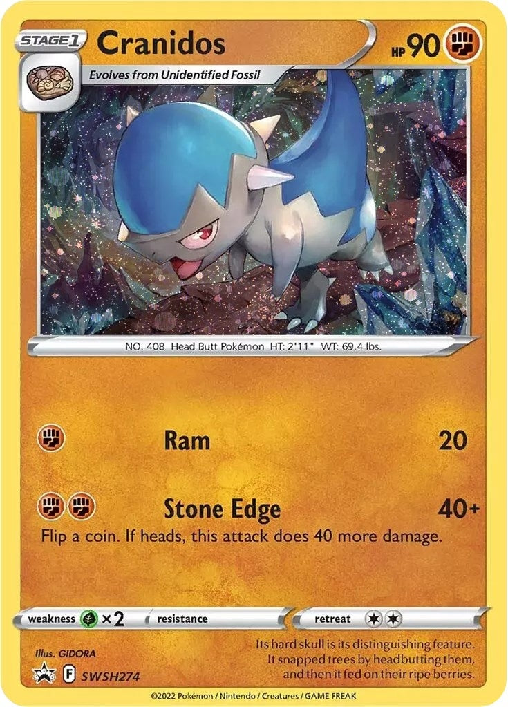 Image for Cranidos - SWSH274 (SWSH274) [SWSH: Sword & Shield Promo Cards] - Pokemon