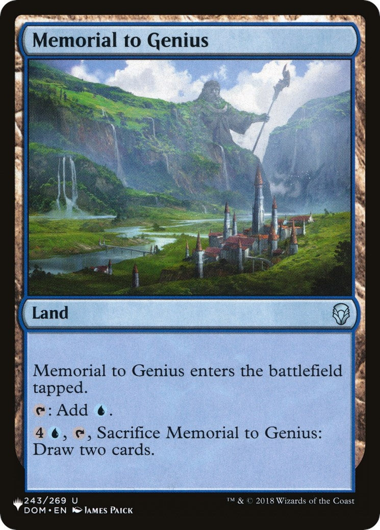 Image for Memorial to Genius (243/269) [The List Reprints] - Magic: The Gathering