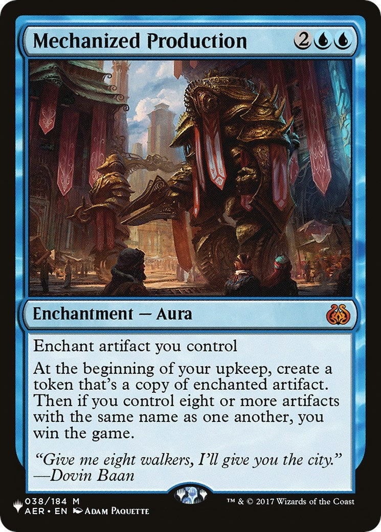 Image for Mechanized Production (038/184) [The List Reprints] - Magic: The Gathering