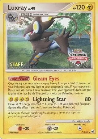 Image for Luxray - 7/130 (National Championships) [Staff] (007/130) [League & Championship Cards] - Pokemon
