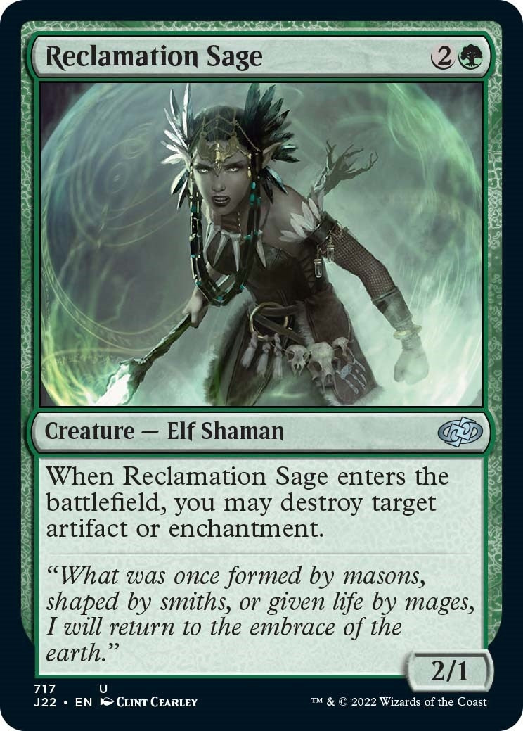 Image for Reclamation Sage (717) [Jumpstart 2022] - Magic: The Gathering