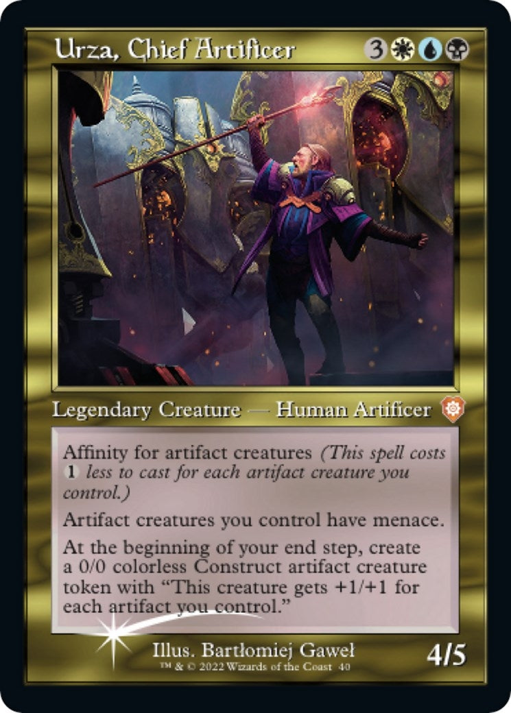 Image for Urza, Chief Artificer (Display Commander) - Thick Stock (40) [The Brothers' War] - Magic: The Gathering