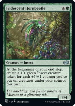 Image for Iridescent Hornbeetle (678) [Jumpstart 2022] - Magic: The Gathering