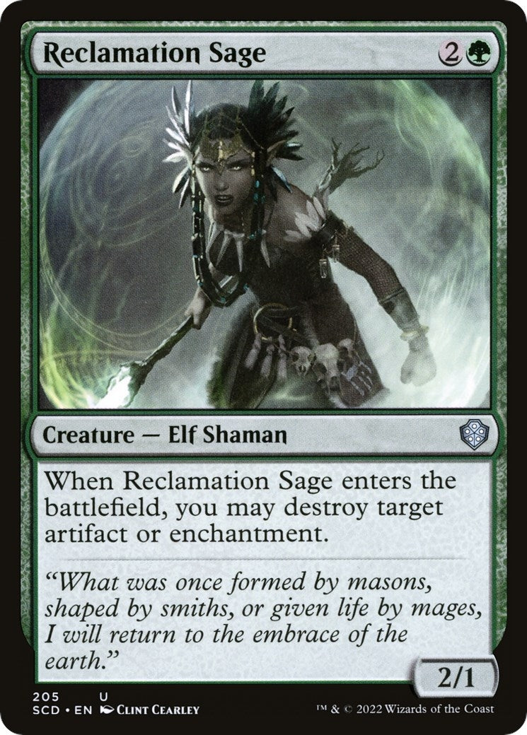Image for Reclamation Sage (205) [Starter Commander Decks] - Magic: The Gathering