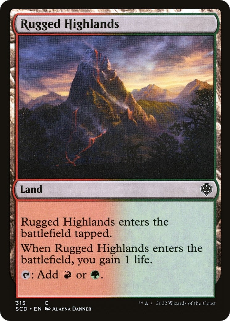 Image for Rugged Highlands (315) [Starter Commander Decks] - Magic: The Gathering