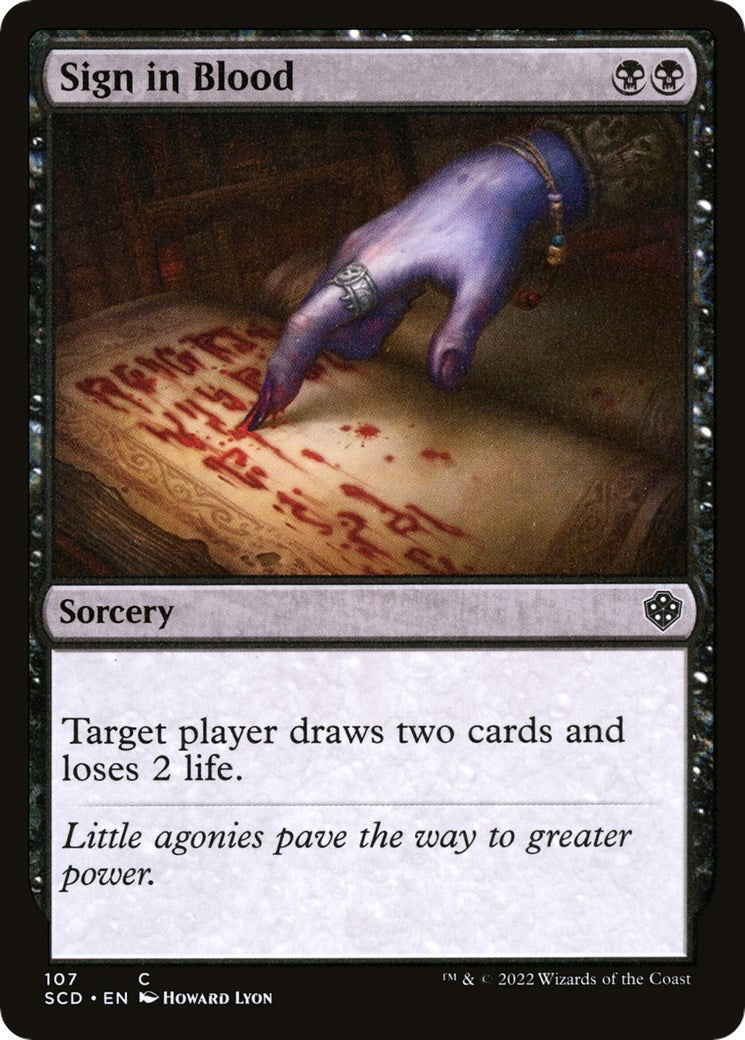 Image for Sign in Blood (107) [Starter Commander Decks] - Magic: The Gathering