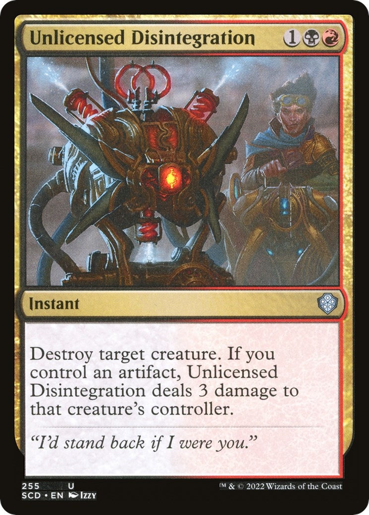 Image for Unlicensed Disintegration (255) [Starter Commander Decks] - Magic: The Gathering