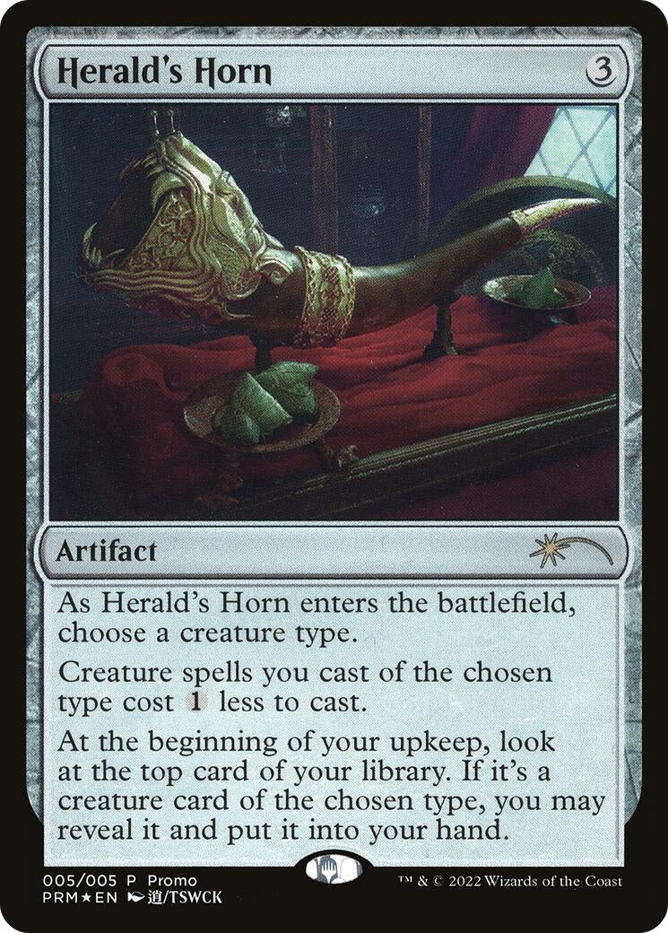Image for Herald's Horn (Year of the Tiger 2022) (5) [Unique and Miscellaneous Promos] - Magic: The Gathering